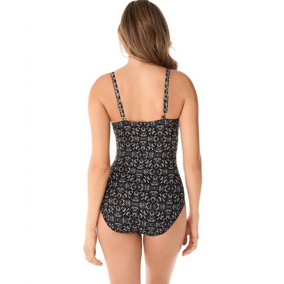 NEW MIRACLESUIT pin-up one piece swimsuit in black white - Picture 2 of 2
